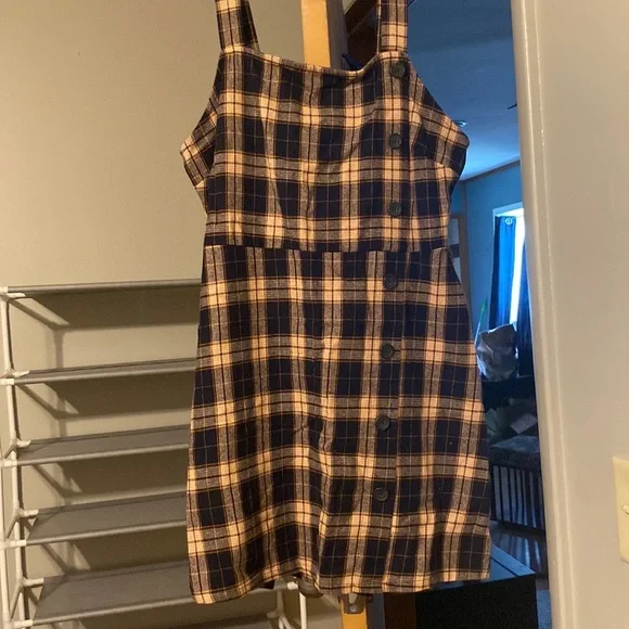 NWOT Target Wild Fable plaid dress with button detail